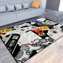 Herní koberec s designem ovladače, sametový protiskluzový koberec