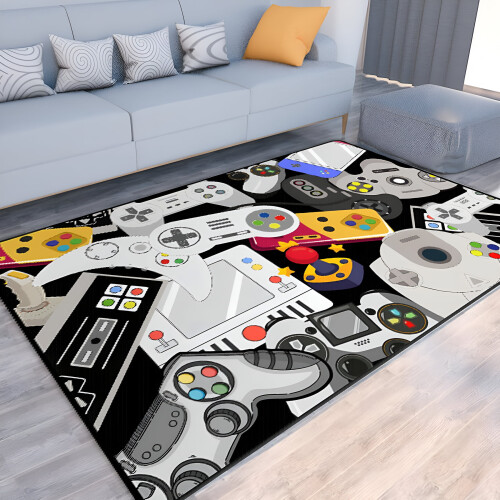 Gamingmatta med kontrollerdesign, halkfri sammetsmatta