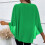 Chiffonbluse für Damen mit Cape-Ärmeln, einfarbig 8