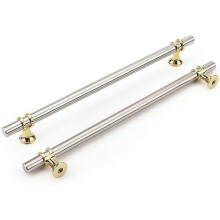 Cabinet Handles and Knobs Brushed Nickel Gold 2-Pack 10