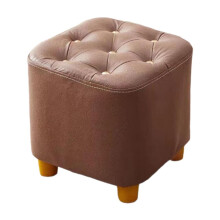 Small Footstool Ottoman Foot Rest Stool Seat Chair for Couch Doorway Bedside Brown