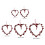 Artificial Heart Wreath Red and White 17.7 Inch 2