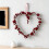 Artificial Heart Wreath Red and White 17.7 Inch 4
