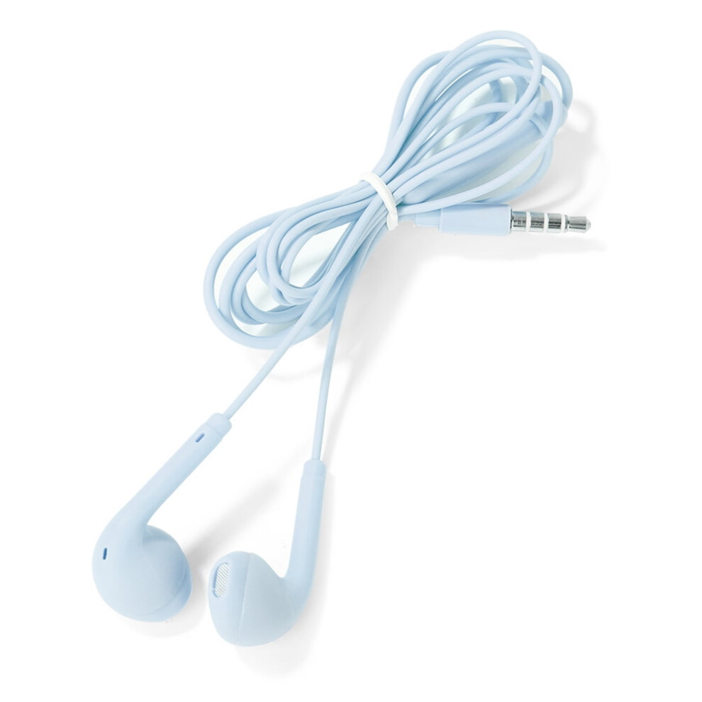 3.5Mm Wired Earbuds Earphones With Noise Canceling Microphone (Blue) Blue 9399596498683