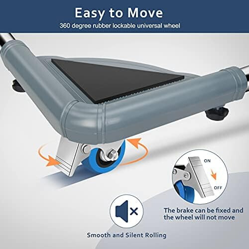Mini Fridge Stand with 4 Locking Wheels, Adjustable Base for Refrigerator/Washing Machine – Grey 1