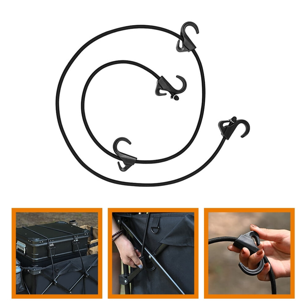 Ounona Elastic Rope Cord Ropes Luggage Straps For Suitcases Travel Black 9399596499529