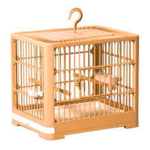 Portable Bird Cage for Small Birds | Lightweight Travel Feeder with Stand Pole, Detachable Tray & Hook Handle