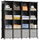 Scaffale organizer a 16 cubi, 30 cm, in plastica e metallo 1