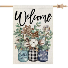 Drapeau d'hiver double face 28 x 40 pouces