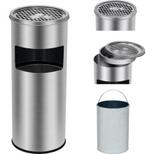 Poubelle d'intérieur/extérieur 4,5 gallons en acier inoxydable avec
