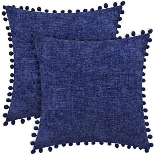 Housses de coussin en chenille 30 x 50 cm, lot de 2