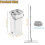 Flat Floor Mop with Bucket and 3 Microfiber Pads 2