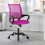 Pink Mesh Ergonomic Office Chair with Lumbar Support and 7