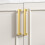 Gold Cabinet Pulls Brushed Brass 6.25 Inch 5 Pack 5