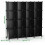 Scaffale organizer a 16 cubi, 30 cm, in plastica e metallo 3