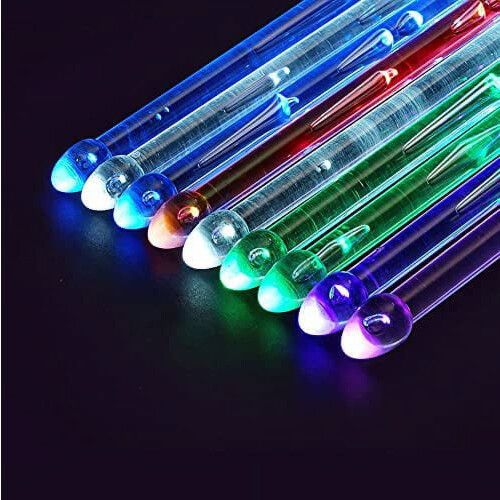Rechargeable LED Glow Drumsticks 15-Color 2pcs