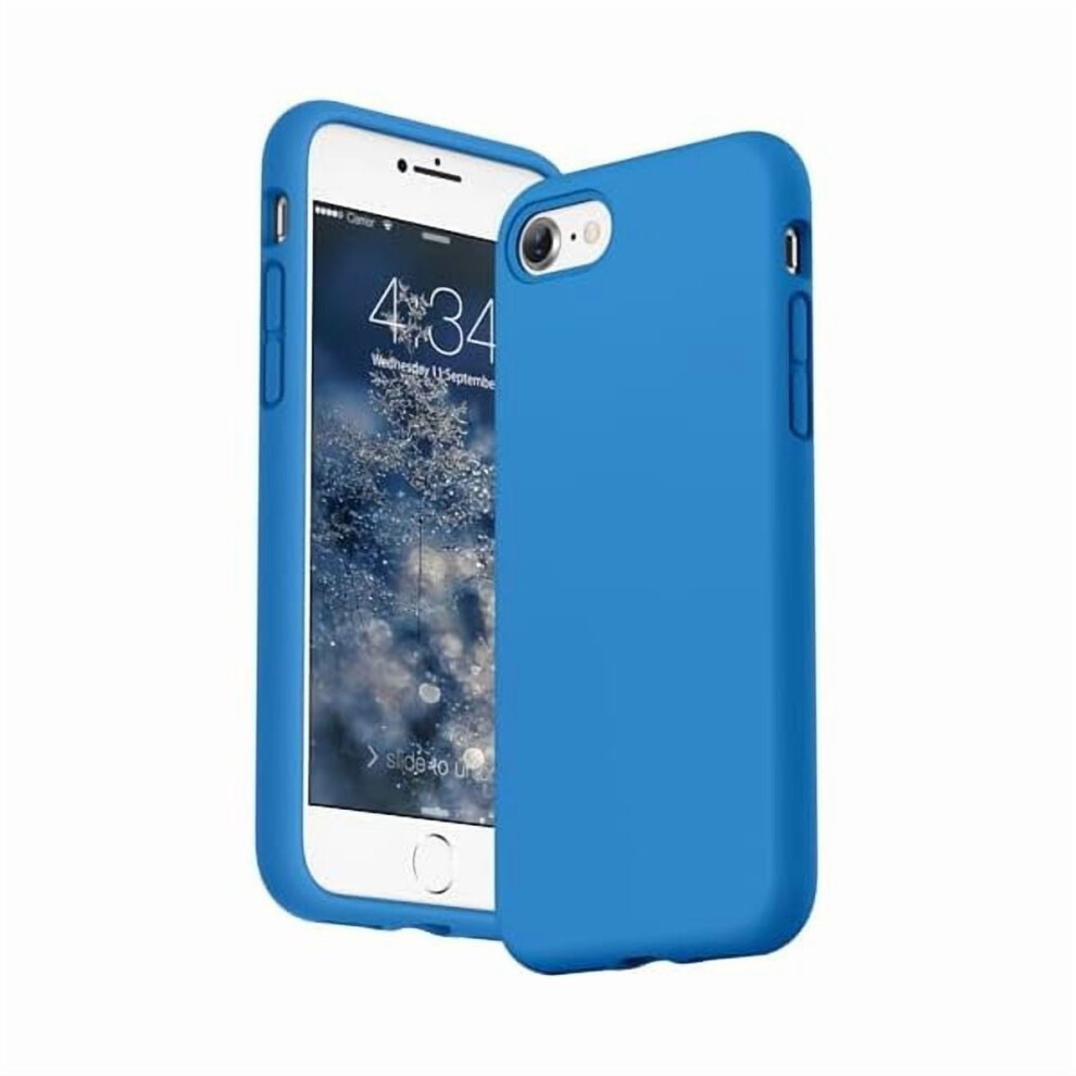 Liquid Silicone Phone Case For Iphone Se (3Rd/2Nd Gen, 2020/2022), Iphone 7 & 8 – Blue 9399596019017
