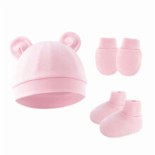 Conjunto de gorro, luvas e meias para recém-nascido, tamanho prematuro.