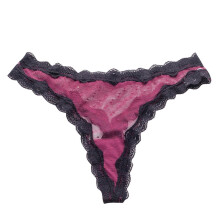 Truser for kvinner, damemote sexy broderi blomster gjennomsiktig gasbind bølget lav midje g-strengbukser truser på salg