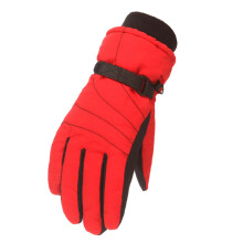 Fashion Winter Gloves Toddler Girls Boys Snow Gloves Waterproof Kids Ski Winter Gloves Windproof Children Warm Gloves,Red