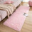 Grey and White Plush Shag Runner Rug 3x5 ft 3