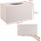 Boîte à mouchoirs rectangulaire en lin beige 3