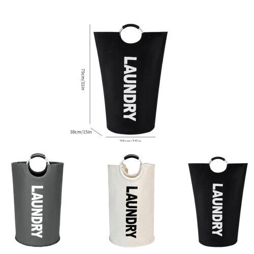 Large Collapsible Laundry Basket - 90L Capacity For Efficient Laundry Room Organization 2