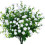 Kunstige blomster hvide UV-resistente 4-pak 1