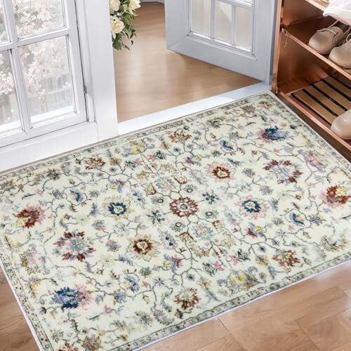 Covoraș de ușă din bumbac, model Boho, 60x130cm
