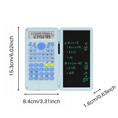 Scientific Calculator for Students & Office – Math, Accounting, Handwriting, Drafting, Compact, Compatible with Exam Rules 2