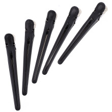 Black Salon Barber Hair Clips with Smooth ABS Material for Home Use 12pcs