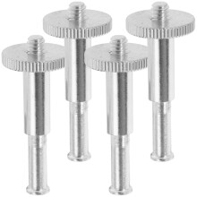 Mic Stand Silver Metal 4Pcs 2.16X0.55X0.55in