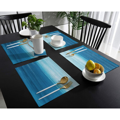 Ensemble de 6 sets de table en polyester sur le thème de l'océan et de la mer 2