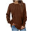 Damenmode Top Lässiges einfarbiges Rundhals-Langarmshirt Tunika-Top 1