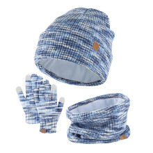 Kids Winter Hat & Glove Sets with Touchscreen Mittens, Neck Warmer – Compatible with Ages 3-14