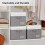 Paniers de rangement pour linge avec couvercles, lot de 3, pliables 2