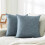 Ensemble de 4 housses de coussin effet lin, 45 x 45 cm 1