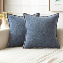 Housses de coussin en chenille 45 x 45 cm (lot de 2)