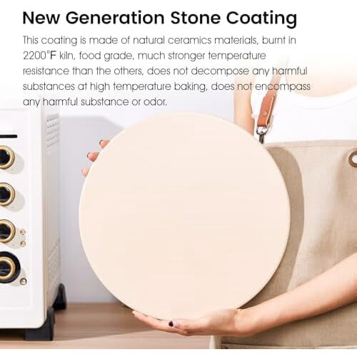 Pizza Stone Cordierite Ceramic 12.6 x 0.4 Inch 2