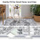 Washable faux wool area rug 4x6 ft grey 7