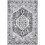 Washable faux wool area rug 4x6 ft grey 8