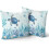 Conjunto de 2 capas de almofada decorativas com tema náutico, 45x45 cm 1