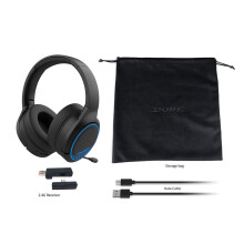 PS5 Wireless 2.4G Gaming Headset with RGB, Mic – Compatible with PS4/Switch/PC, Over-Ear Stereo, Noise-Canceling Mic, Long Battery