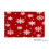 Sets de table en lin à motif flocon de neige rouge, lot de 4 1
