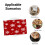 Sets de table en lin à motif flocon de neige rouge, lot de 4 5