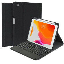 Ag luí le Cás Méarchláir Teagmhála iPad Mini5/4/3/2/1 – Méarchlár Gan Sreang Inbhainte Maighnéadach, Fóilín Cliste + Sealbhóir Peann