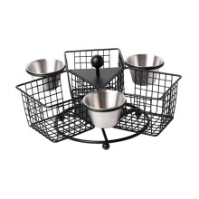 Deep Fry Basket with Rotating MultiCompartment Stainless Steel Design for Commercial and Home Use