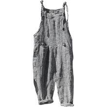 Macacão feminino casual listrado e descontraído
