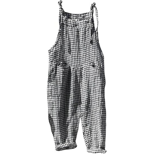 Macacão feminino casual listrado e descontraído