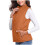 Vest for Women Winter Fall Basic Button Vest Solid Keep Warm Sleeveless Jacket with Pocket,Orange 7